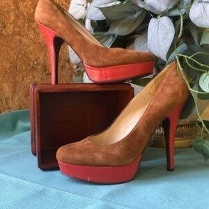 Enzo Angiolini shoes size 7 brown suede heels